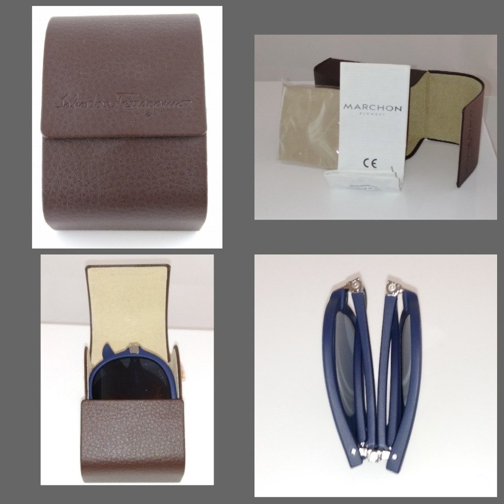 FERRAGAMO FOLDING SUNGLASSES SF662SP POLARIZED 45